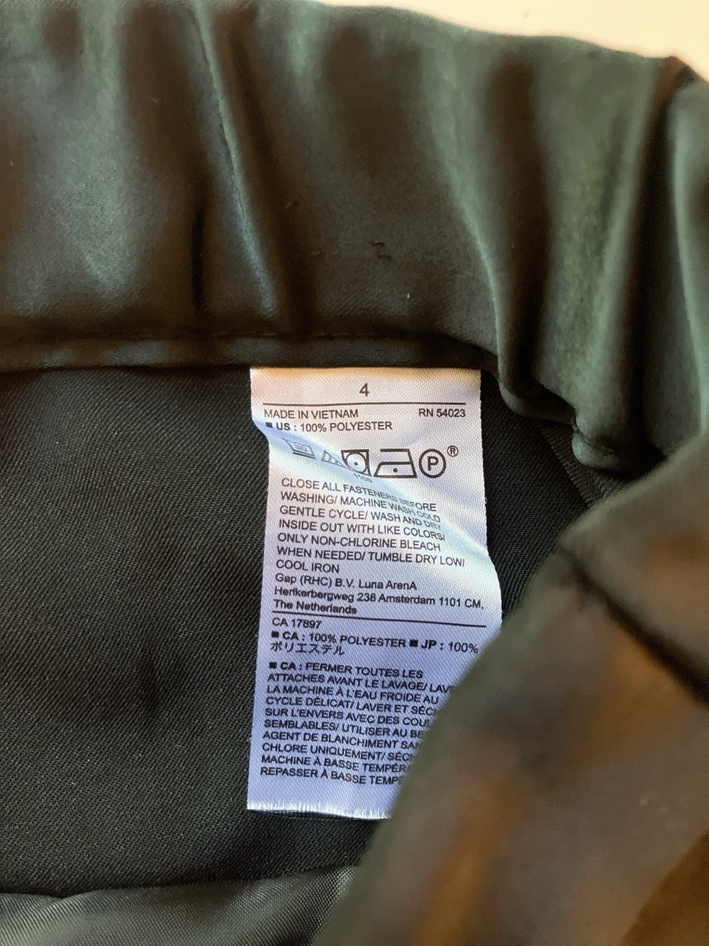 Banana Republic Black Wide-Leg High-Rise Satin Silky Trouser Pants Size 4 - Picture 6 of 10